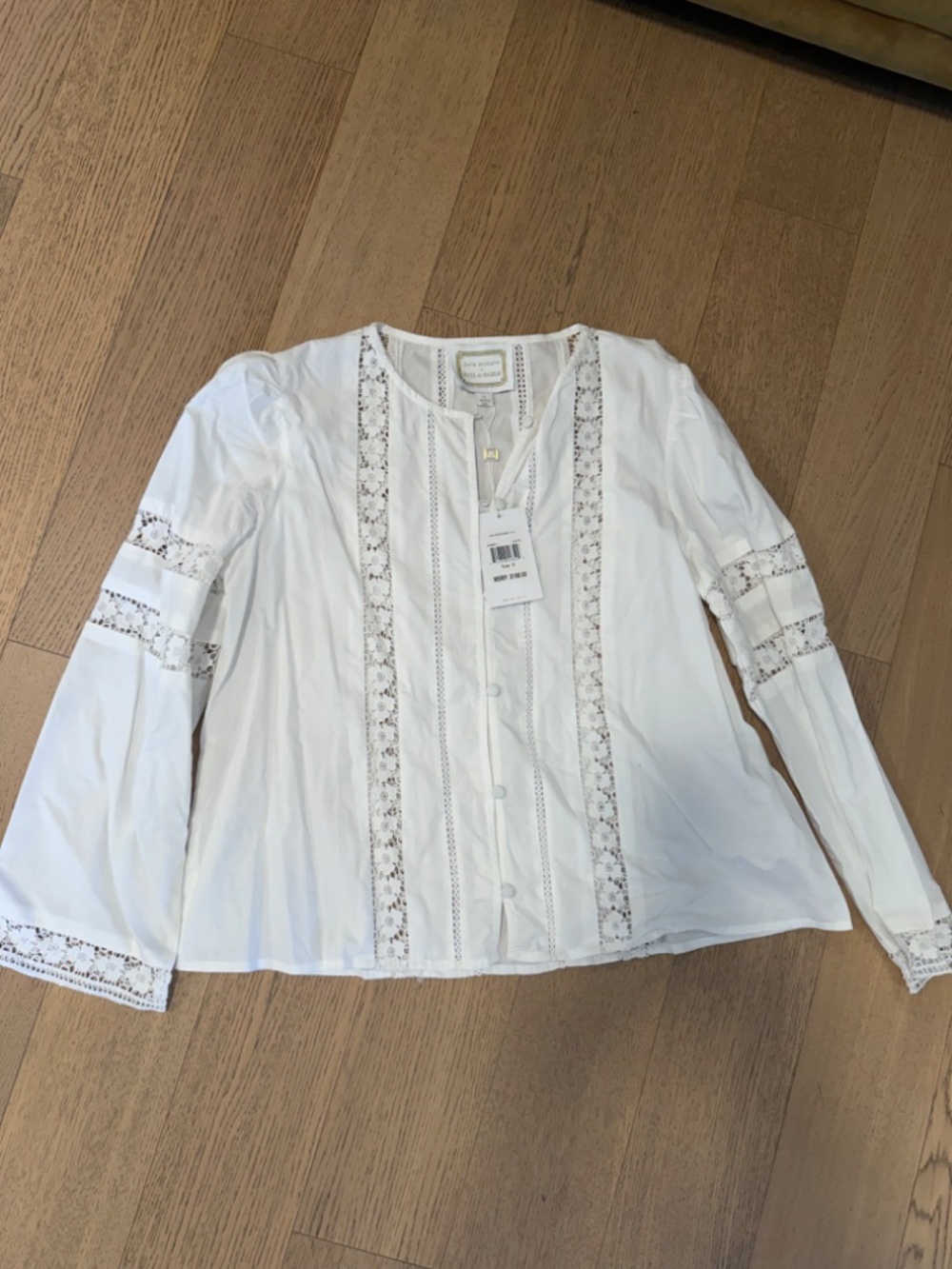 BUTTON FRONT LACE TOP | SAIL TO SABLE X JULIA MCGUIRE - Picture 2 of 3